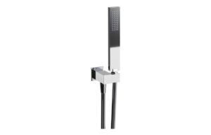 Abode Euphoria Square Wall Outlet  Handset & Bracket Set - Chrome