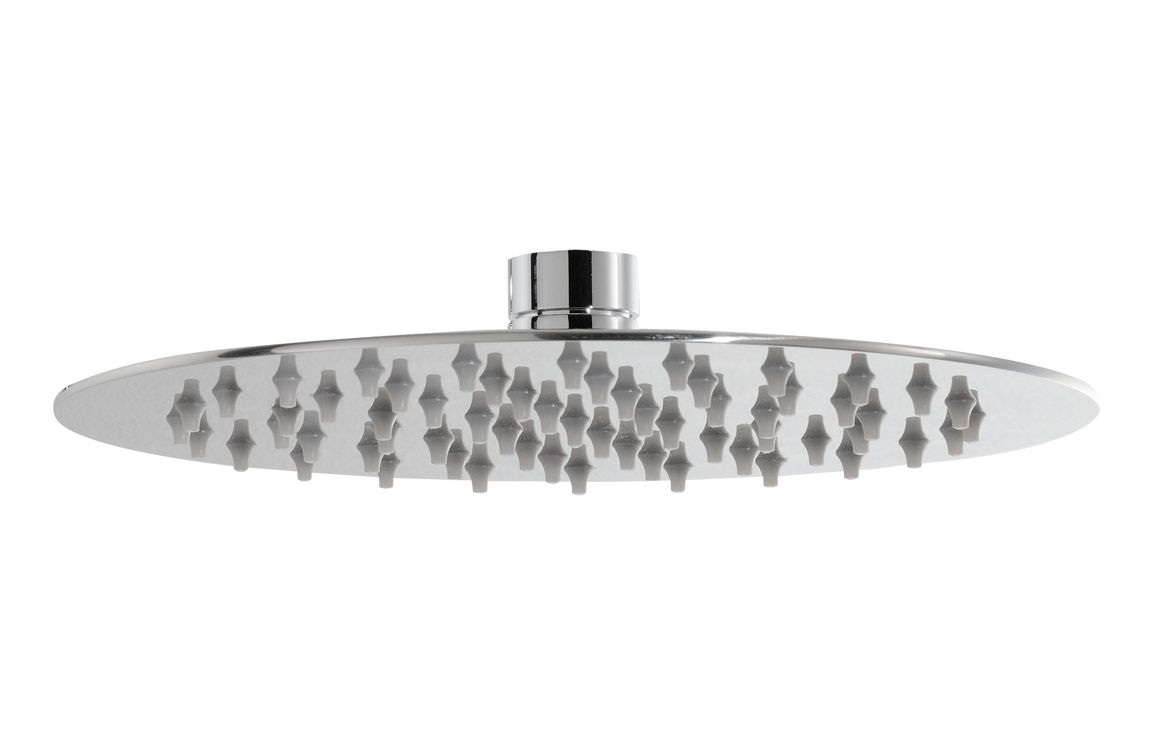 Abode Storm Slimline 200x200x3mm Circular Showerhead - St/Steel