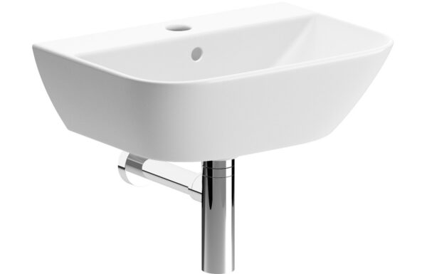 Canterbury 450x320mm 1TH Cloakroom Basin & Chrome Bottle Trap