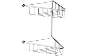 Bronte 2-Tier Corner Shower Caddy - Chrome