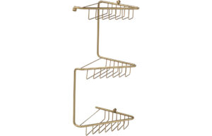 Bronte 3-Tier Corner Shower Caddy - Brushed Brass