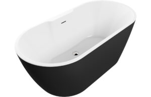 Ullswater Freestanding 1655x745x580mm 0TH Bath - Matt Black