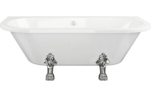 Wetherby Freestanding Back To Wall 1700x800x600mm 2TH Bath w/Feet - White