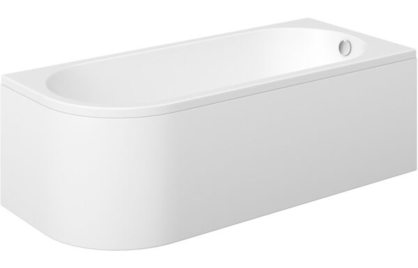 Sparrow J Shape 1700x725x600mm 0TH Bath w/Legs (RH)