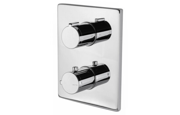 Vema Rectangular Two Outlet Thermostatic Mixer Valve