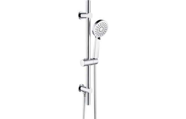 Grove Round Riser Rail Kit w/Elbow & 3 Mode Handset - Chrome