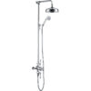 Beverley Traditional Exposed Two Outlet Shower Valve w/Riser Kit & Overhead - Chrome