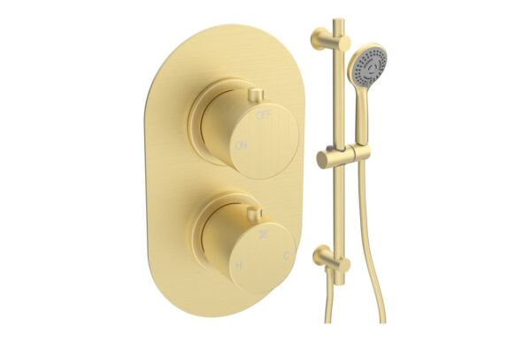 Grove Round Shower Valve & Kit Pack 2 - Brushed Brass