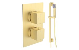 Ashby Square Shower Valve & Kit Pack 2 - Brushed Brass