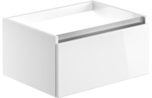 Stevenage 600mm 1 Drawer Wall Hung Basin Unit (No Top) - White Gloss