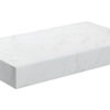 Aston 800mm Wall Hung Basin Shelf - White Marble