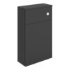 Ware 500mm WC Unit - Matt Black & Glass