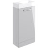 Malvern 410mm Floor Standing 1 Door Basin Unit & 1TH Basin - Grey Gloss