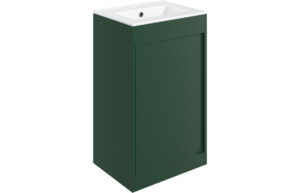 Welwyn 510mm Floor Standing Unit Inc. Basin - Matt Conifer Green