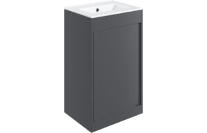 Welwyn 510mm Floor Standing Unit Inc. Basin - Matt Graphite Grey