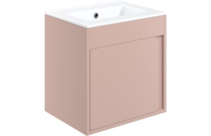 Welwyn 510mm Wall Hung Unit Inc. Basin - Matt Antique Rose