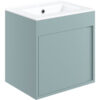 Welwyn 510mm Wall Hung Unit Inc. Basin - Matt Sea Green