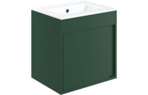 Welwyn 510mm Wall Hung Unit Inc. Basin - Matt Conifer Green