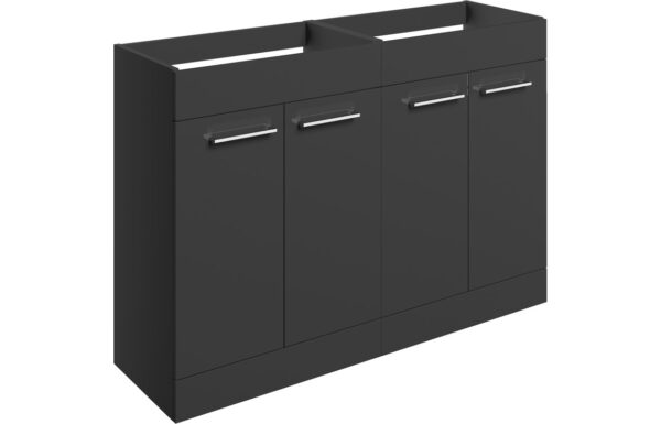 Malvern 1180mm Floor Standing 2 Door Basin Unit Run (No Top) - Anthracite Gloss