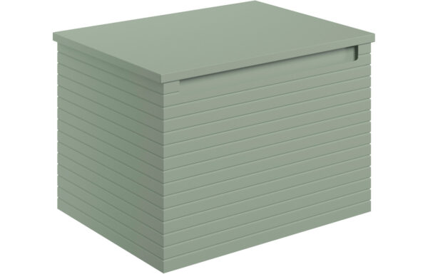 Hatfield 600mm Wall Hung 1 Drawer Basin Unit & Worktop - Matt Willow Green
