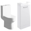 Malvern 410mm F/S Basin Unit & C/C Toilet Pack - White Gloss