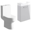 Malvern 410mm W/H Basin Unit & C/C Toilet Pack - Grey Gloss