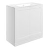 Benington 815mm Floor Standing 2 Door Basin Unit & Basin - Matt White