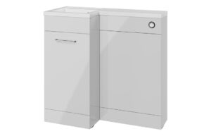 Baldock 900mm F/S L-Shape Pack & Basin (LH) - Grey Gloss