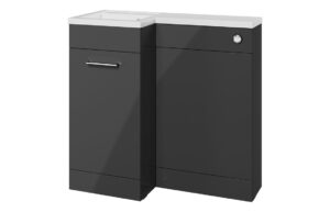 Baldock 900mm F/S L-Shape Pack & Basin (LH) - Anthracite Gloss