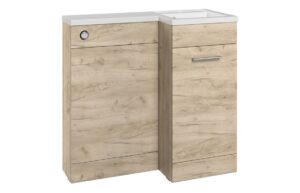 Baldock 900mm F/S L-Shape Pack & Basin (RH) - Oak