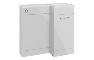 Baldock 900mm F/S L-Shape Pack & Basin (RH) - Grey Gloss