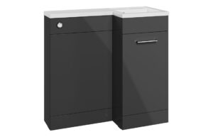 Baldock 900mm F/S L-Shape Pack & Basin (RH) - Anthracite Gloss