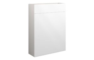 Truro 600mm Slim WC Unit - White Gloss (Grey Cab)