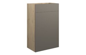 Truro 500mm Standard WC Unit - Matt Stone (Oak Cab)