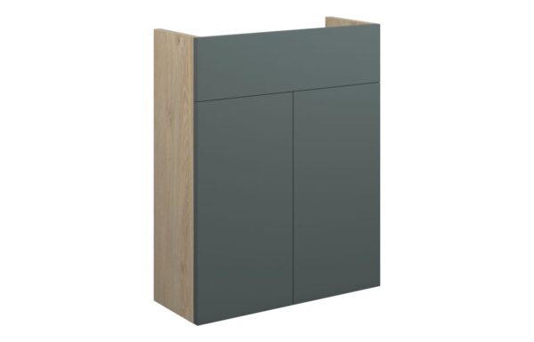 Truro 500mm Slim Basin Unit - Matt Green (Oak Cab)