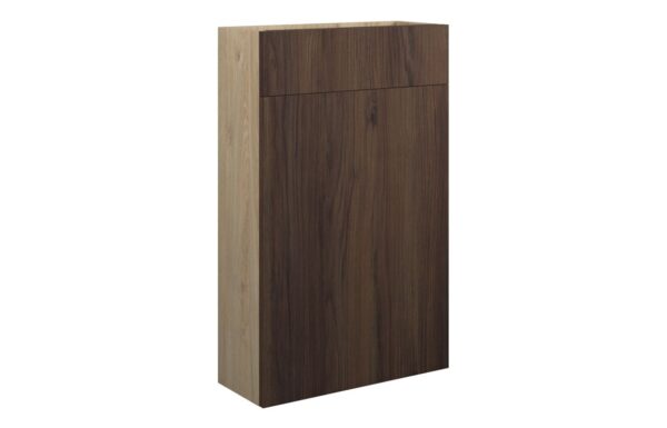 Truro 500mm Slim WC Unit - Warm Walnut (Oak Cab)