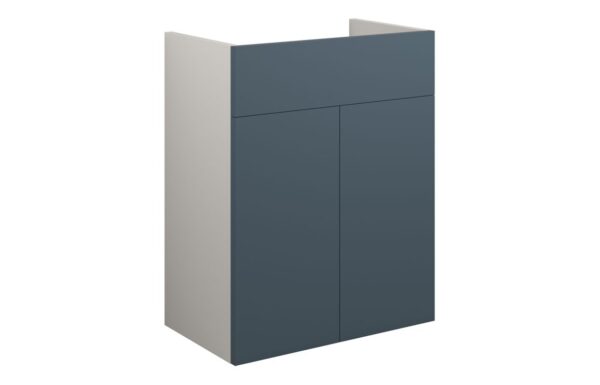 Truro 500mm Standard Basin Unit - Matt Arley Blue (Grey Cab)
