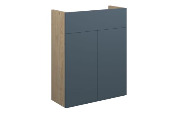 Truro 500mm Slim Basin Unit - Matt Arley Blue (Oak Cab)