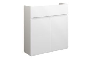 Tewin 600mm Slim Basin Unit - White Gloss (Grey Cab)