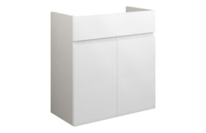 Tewin 600mm Standard Basin Unit - White Gloss (Grey Cab)