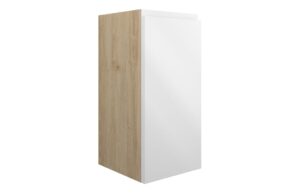 Tewin 300mm Standard Base Unit - White Gloss (Oak Cab)