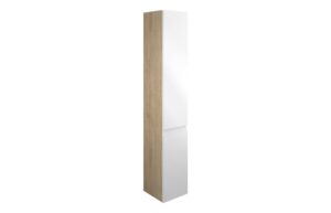 Tewin 300mm Tall Unit - White Gloss (Oak Cab)