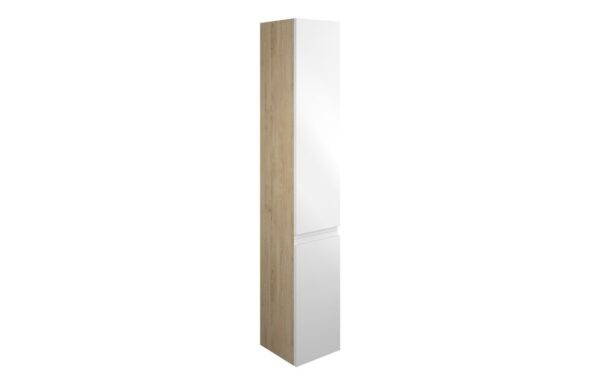 Tewin 300mm Tall Unit - White Gloss (Oak Cab)