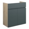 Tewin 600mm Standard Basin Unit - Matt Green Camo (Oak Cab)