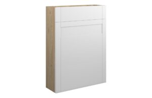 Verity 600mm Slim WC Unit - Matt White (Oak Cab)