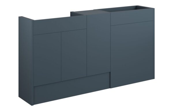 Truro 1536mm Standard Basin  WC & 1 Door Unit Pack - Matt Arley Blue (Oak Cab)