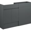 Tewin 1236mm Standard Basin & WC Unit Pack - Matt Graphite Grey (Oak Cab)