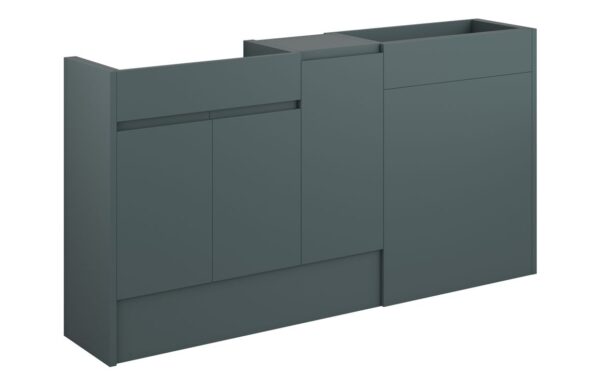 Tewin 1536mm Standard Basin  WC & 1 Door Unit Pack - Matt Green Camo (Grey Cab)