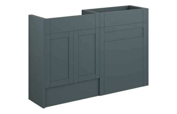 Verity 1236mm Standard Basin & WC Unit Pack - Matt Green Camo (Oak Cab)