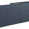 Verity 1536mm Standard Basin  WC & 3 Drawer Unit Pack - Matt Arley Blue (Oak Cab)